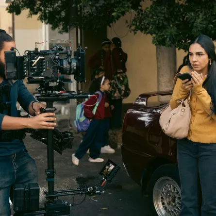 سلمى أبوضيف في كواليس مسلسل عرض وطلب- الصورة من حسابها على إنستغرام