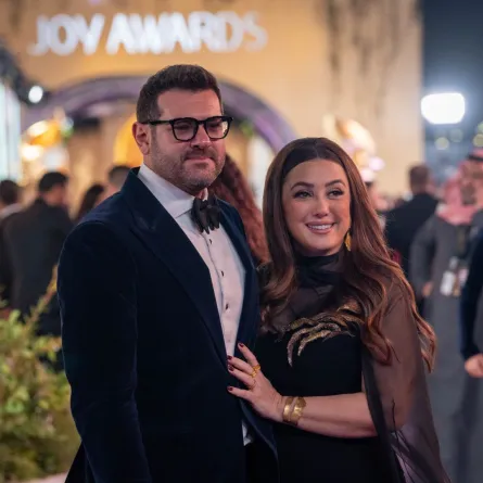 عمرو يوسف وزوجته كندة علوش- الصورة من المركز الإعلامي لـ  مجموعة MBC