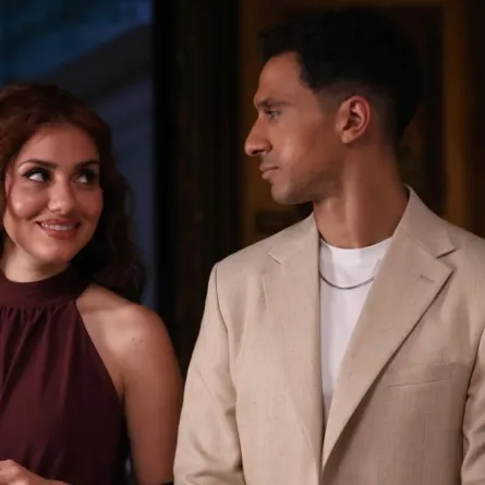 عصام عمر وجيهان الشماشرجي أبطال مسلسل "بطل العالم "- الصورة من حساب عصام عمر على إنستغرام