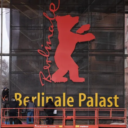 شعار مهرجان برلين السينمائي الدولي- مصدر الصورة: Odd ANDERSEN / AFP