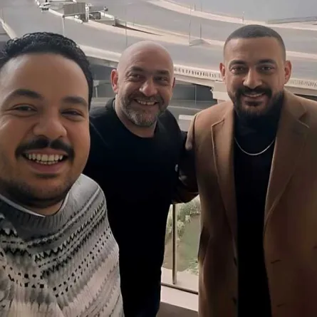 مصطفى غريب ودياب والمخرج إسلام خيري- الصورة من حساب المخرج إسلام خيري بإنستغرام