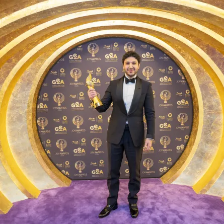 محمد فضل شاكر من حفل جوي أووردز - الصورة من المركز الإعلامي لمجموعة MBC