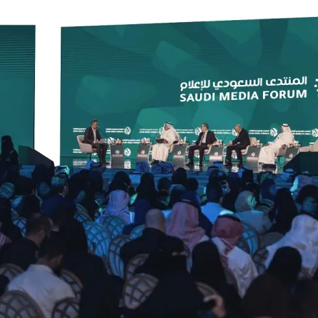 جلسة حوارية من فعاليات المنتدى السعودي للإعلام 2025 - صورة أرشيفية من الموقع الرسمي للمنتدى السعودي للإعلام