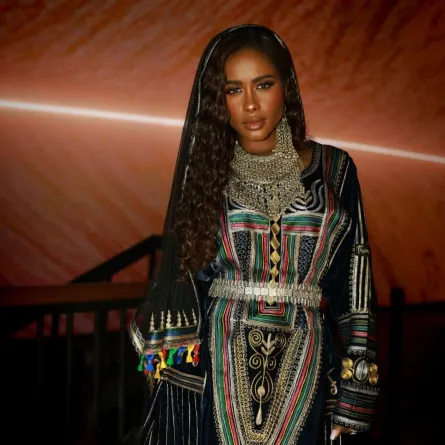 داليا مبارك بالزي التراثي - الصورة من صفحتها على انستغرام 