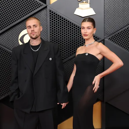 جستن وهايلي بيبر من حفل غرامي 2026 - مصدر الصورة: AMY SUSSMAN / GETTY IMAGES NORTH AMERICA / GETTY IMAGES VIA AFP