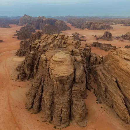 مطل حسمى في تبوك. الصورة من وكالة الأنباء السعودية "واس" 