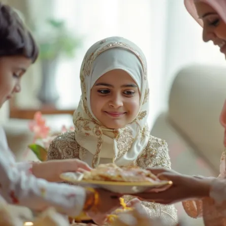 صورة لأسرة تجهز السفرة