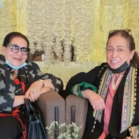 حياة الفهد وسعاد عبدالله- الصورة من حساب حياة على الانستغرام