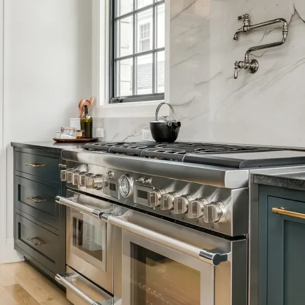 فرن الغاز في المطبخ