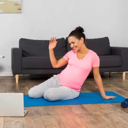 صورة لرياضة الحامل في شهرها الخامس