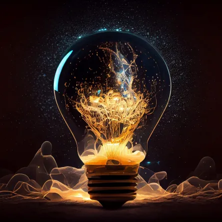 صورة تعبيرية لمصباح مضيء علامة على الابتكار
