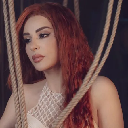 ماغي بوغصن على ملصق دعائي لمسلسل بالحرام الصورة من صفحتها على انستغرام