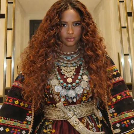 داليا مبارك بإطلالة تراثية بيوم التأسيس 2026 -الصورة من حسابها على إنستغرام