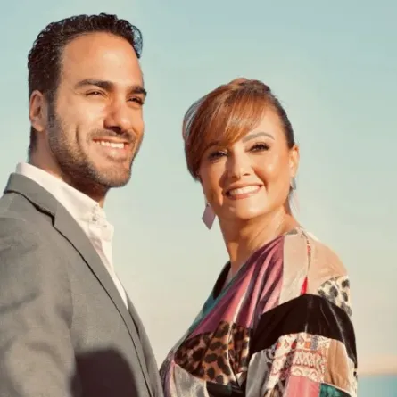 بشرى وخالد حميدة- الصورة من حساب بشرى على إنستغرام