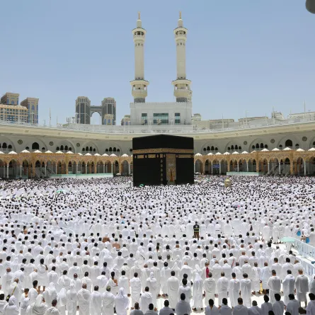 المعتمرون في المسجد الحرام. الصورة من منصة الصور السعودية