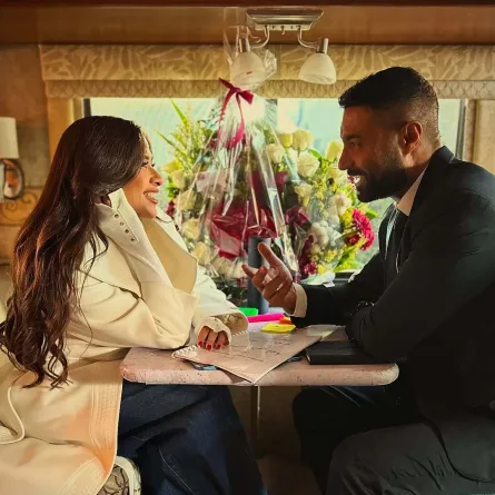 ياسمين عبد العزيز وكريم فهمي - الصورة من حساب كريم فهمي على انستغرام