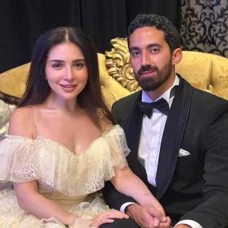 مي عز الدين وزوجها - الصورة من حساب مي عز الدين على انستغرام