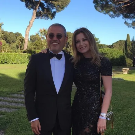 إيلي صعب وزوجته كلودين صعب- الصورة من حسابها على إنستغرام