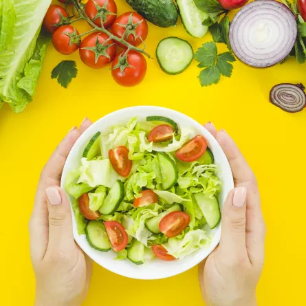 الطبق المثالي نصفه خضروات -المصدر freepik