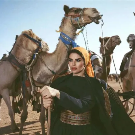 زي ليوم التأسيس السعودي من تصميم علياء السالمي- الصورة من المصممة 