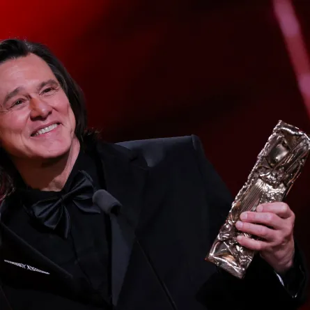 جيم كاري Jim Carrey خلال حفل توزيع جوائز سيزار السينمائية. مصدر الصورة: Thomas SAMSON / AFP