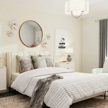 غرفة نوم بيضاء