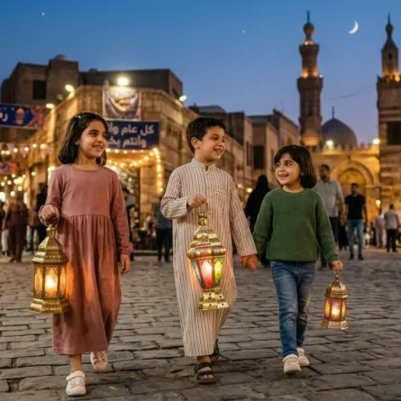 صورة 3 أطفال في طريقهم