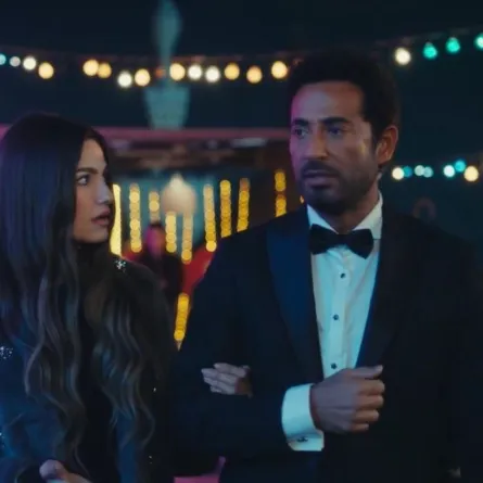 عمرو سعد وتارا عماد في مسلسل إفراج- الصورة من شاشة عرض المسلسل