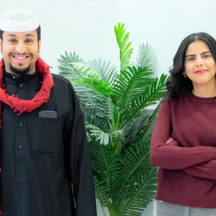 طرفة الشريف وفيصل العيسى- الصورة من حساب شباب البومب على الانستغرام