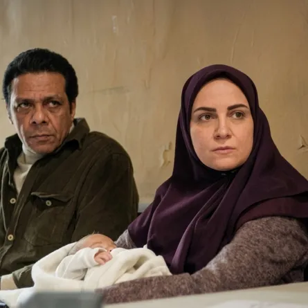 ريهام عبد الغفور وحمزة العيلي - الصورة سكرين شوت من حلقات مسلسل حكاية نرجس