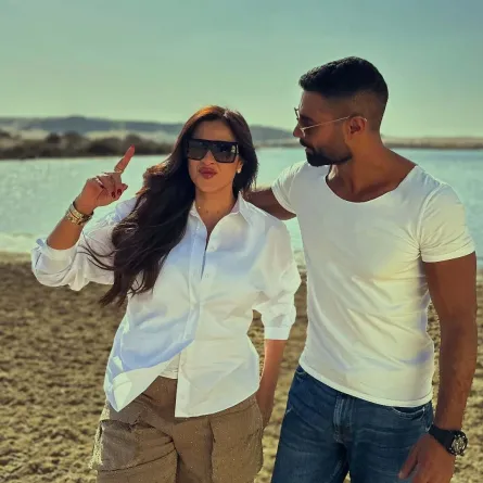 ياسمين عبد العزيز وكريم فهمي من مسلسل وننسى اللي كان