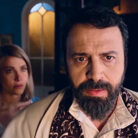 تيم حسن ونور علي في مسلسل مولانا - الصورة من شاشة عرض المسلسل