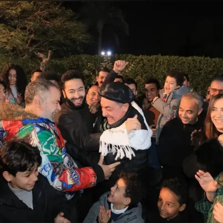 أبطال مسلسل المداح فى آخر يوم تصوير