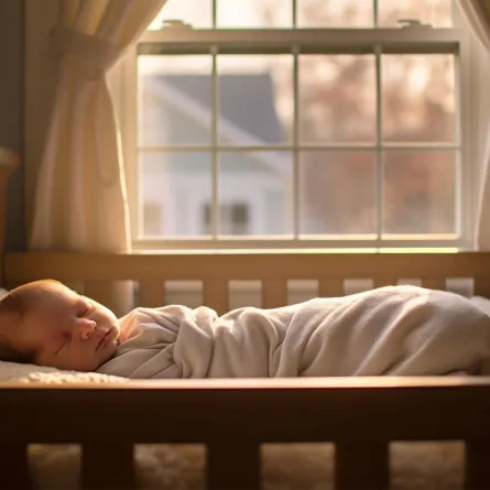 صورة لمولود نائم في سريره