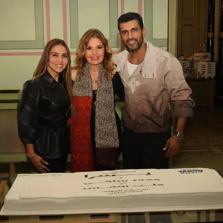 محمد سامي ويسرا والمنتجة مها سليم