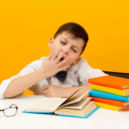 صورة لتلميذ كسول