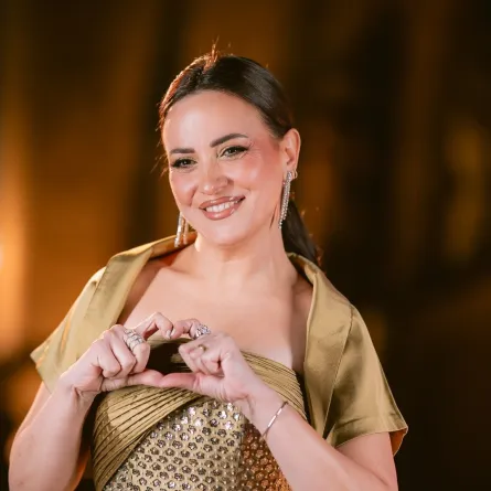 ريهام عبد الغفور من حفل الافتتاح - الصورة من المركز الإعلامي لمهرجان الأقصر للسينما الإفريقية