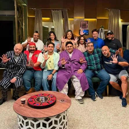 أبطال مسلسل اللعبة 5 - الصورة من صفحة هشام ماجد على فيسبوك