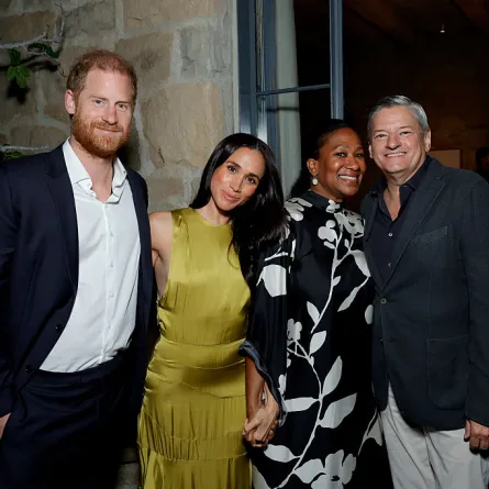 دوقة ساسيكس ميغان ماركل Meghan Markle وزوجها الأمير هاري Prince Harry (مصدر الصورة: Stefanie Keenan/Getty Images for Netflix)