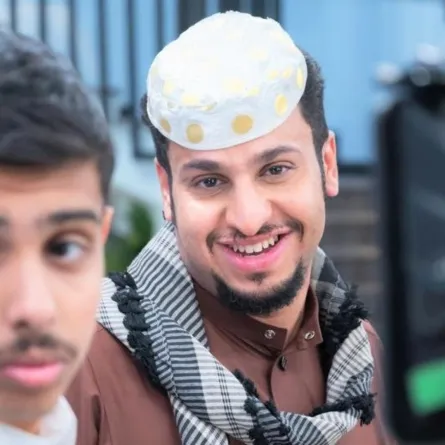 فيصل العيسى ومحمد الحربي من كواليس شباب البومب- الصورة من حساب محمد على الانستغرام