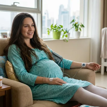 صورة حامل مصابة بمرض القلب