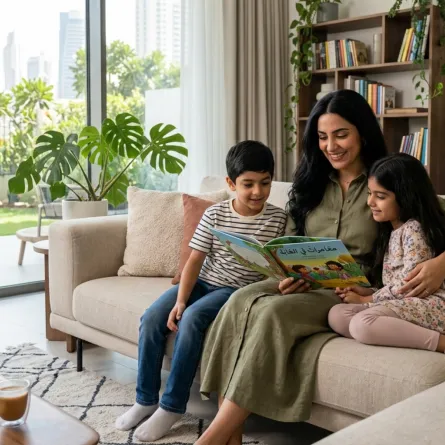 صورة أم تقرأ القصص