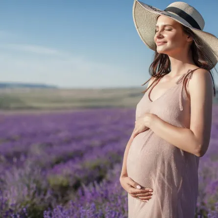 صورة لحامل تتعرض للشمس