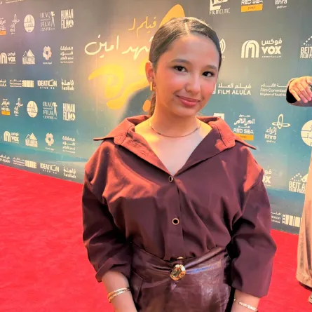 لمار فادن أثناء العرض الخاص لفيلم هجرة- الصورة خاصة بسيدتي من تصوير زكية البلوشي