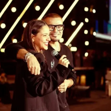 عمرو دياب مع ابنته جانا -الصورة من صفحته على فيسبوك