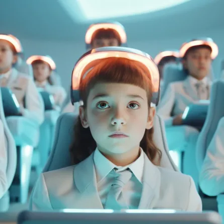 صورة لفتيات يتعلمن فن الاتصالات