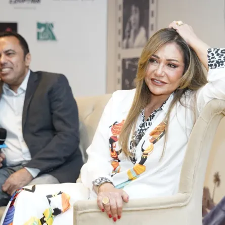 ليلى علوي من ندوتها بمهرجان أسوان- الصورة من المكتب الاعلامي للمهرجان 