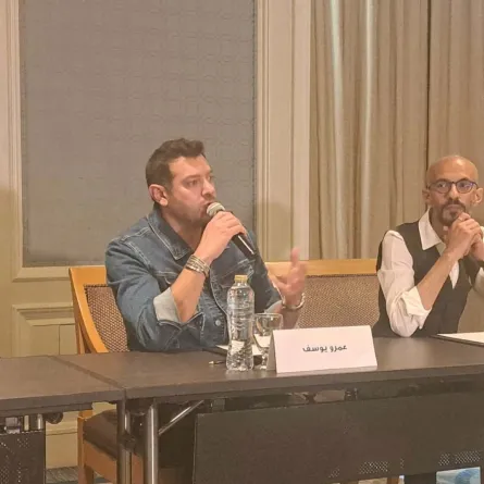 المؤتمر الصحفي لمسلسل الفرنساوي. الصورة خاصة بسيدتي من تصوير سيد أحمد