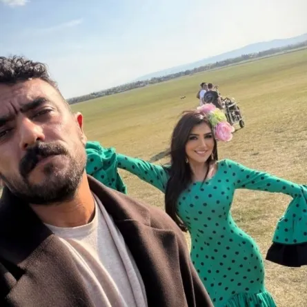 كواليس شمشون ودليلة الصورة من صفحة أحمد العوضي على إنستغرام