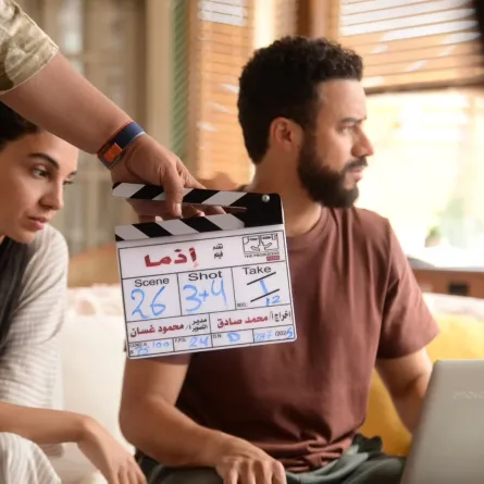 أحمد داود وسلمى ابو ضيف من فيلم اذما 
